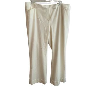 Lane Bryant Houston Wide Leg Trouser Pants Cream Ivory Off White Size 20 New NWT